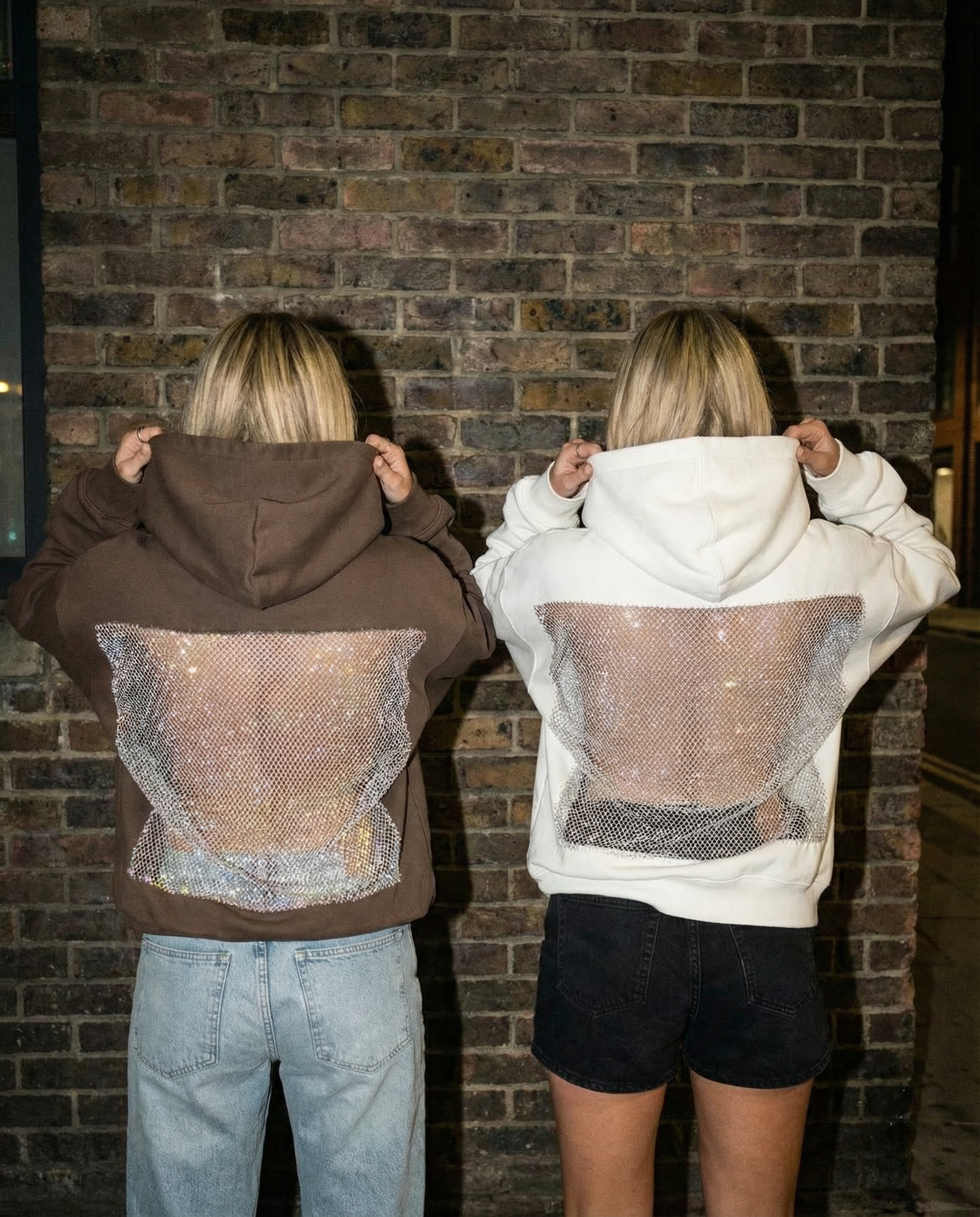 nova - crystal mesh hoodie