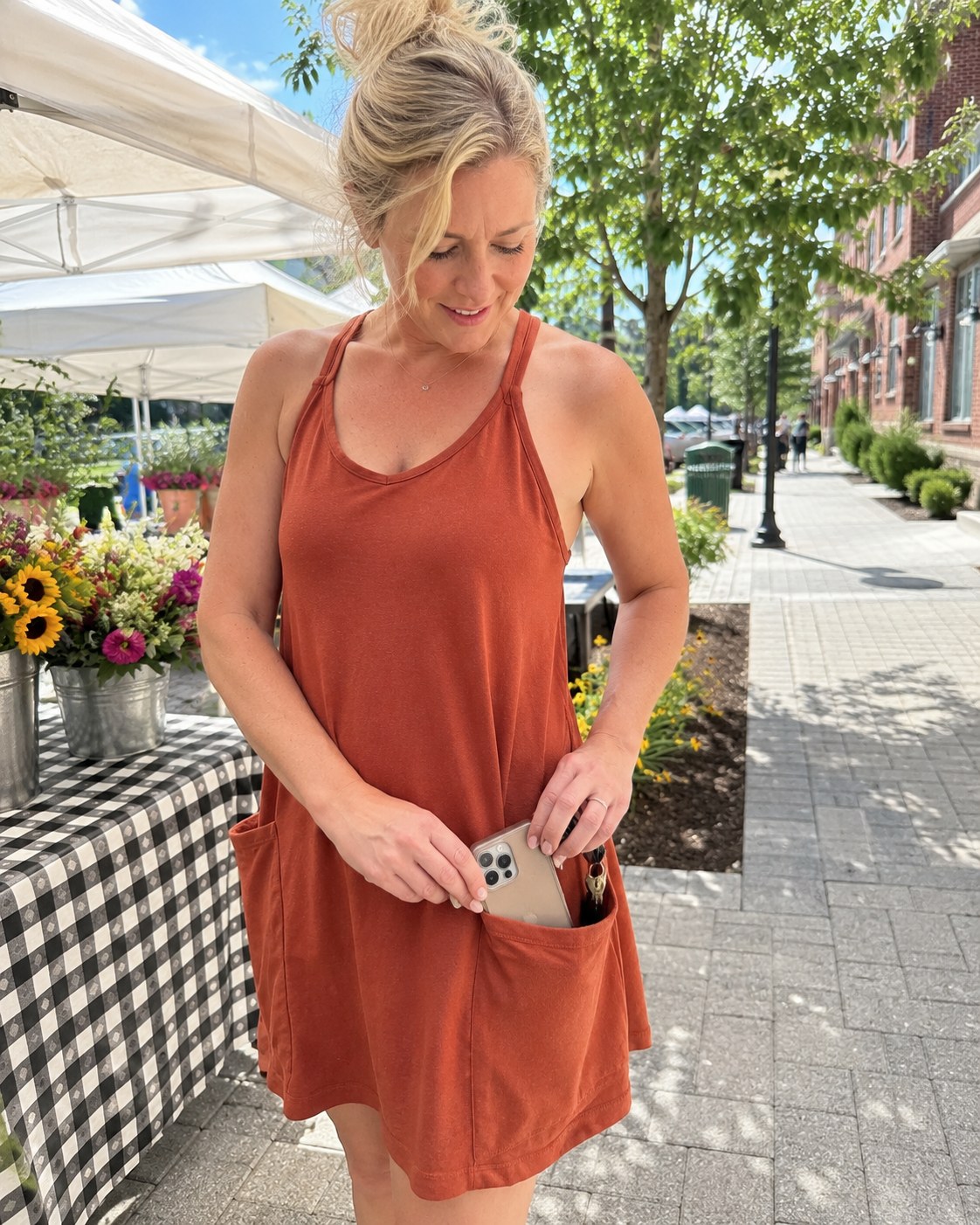 the Sola bralette dress in Rust - image 3
