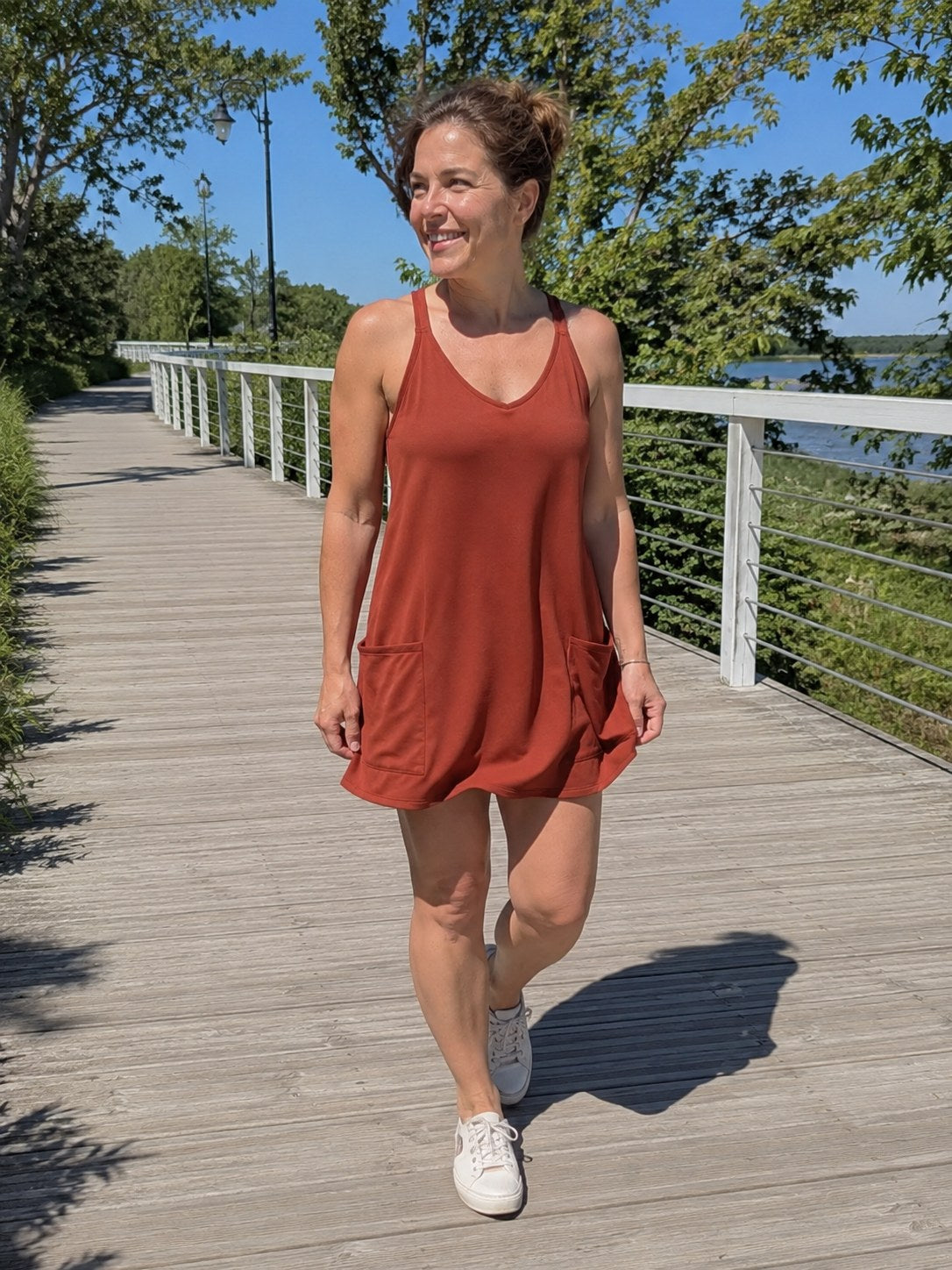 the Sola bralette dress in Rust - image 5