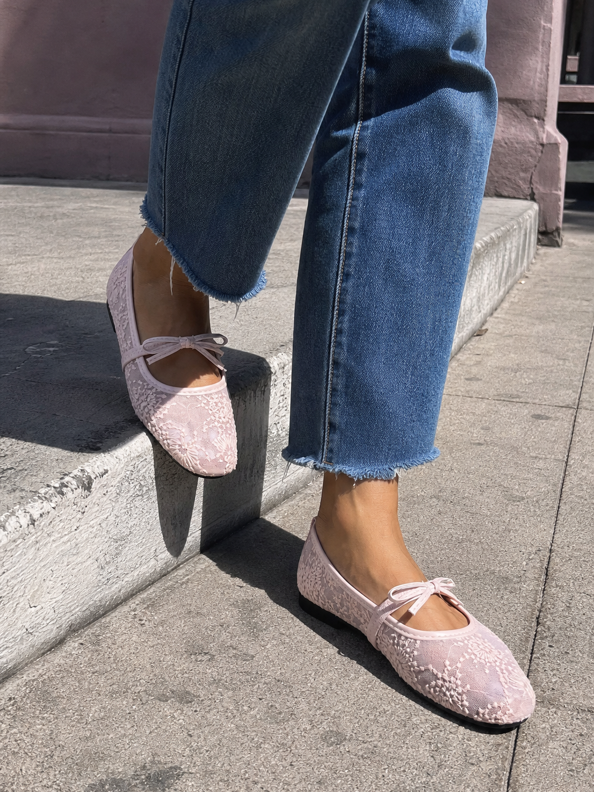 the elodie lace flats