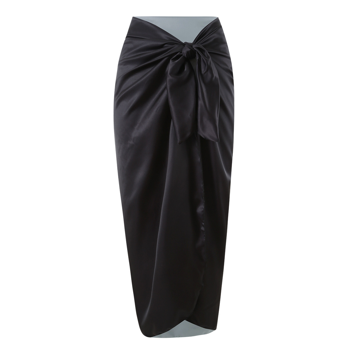 Isla satin skirt - gris nuit