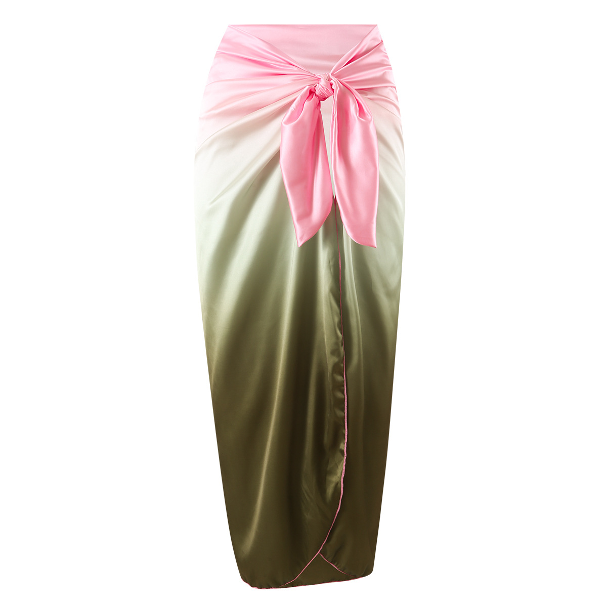 Isla satin skirt - rose olive