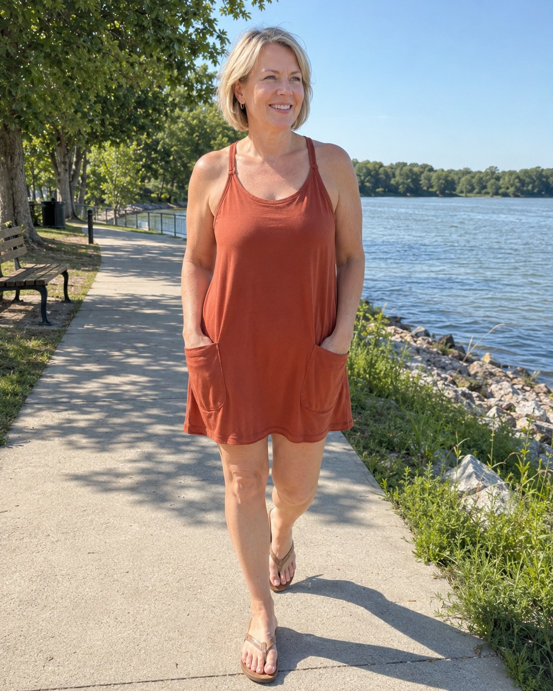 the Sola bralette dress in Rust - image 1