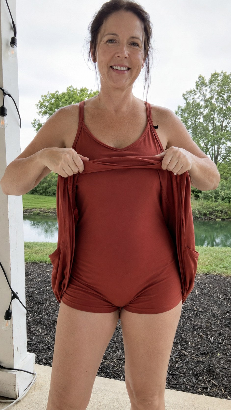 the Sola bralette dress in Rust - image 8