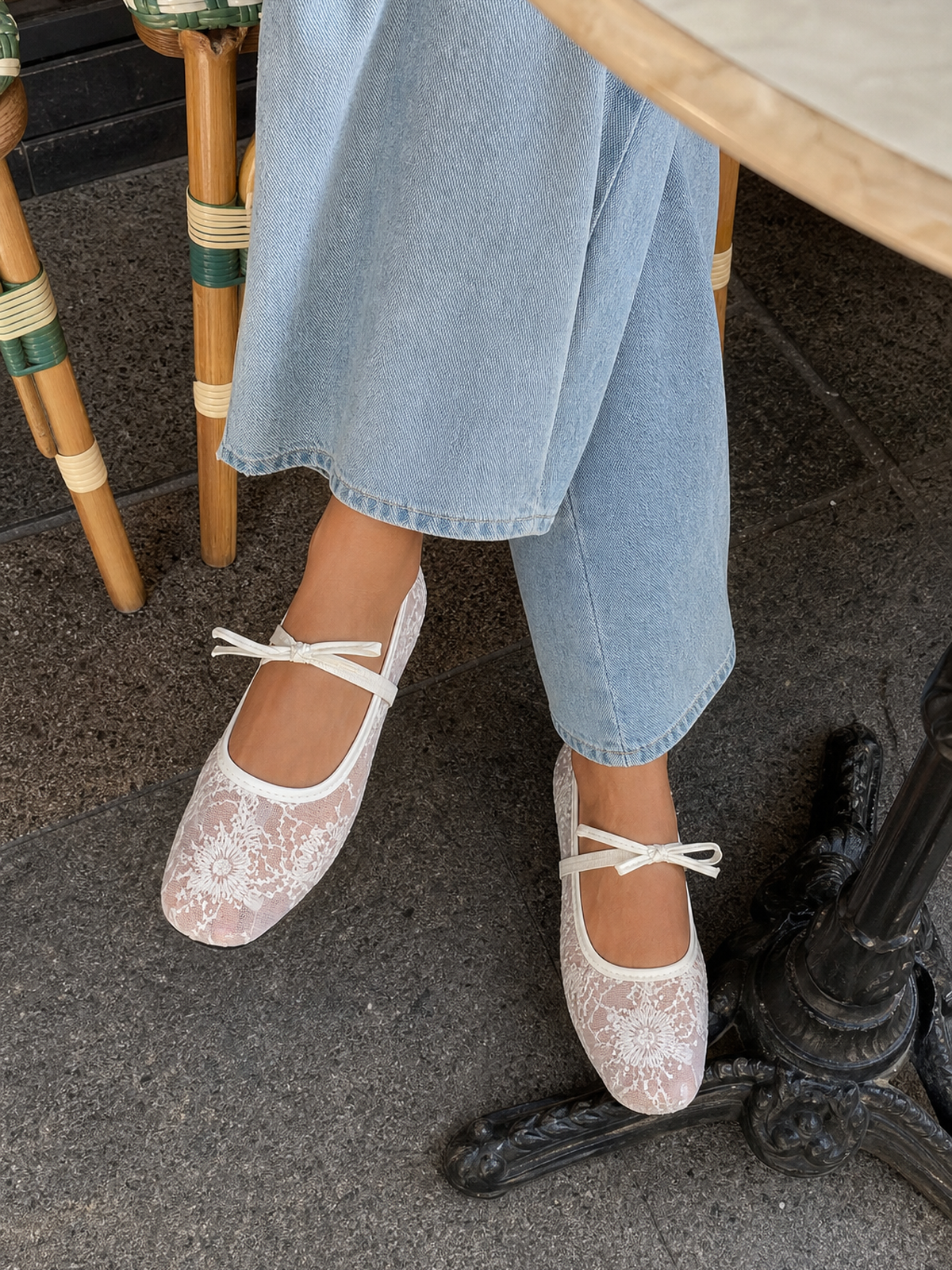 the elodie lace flats