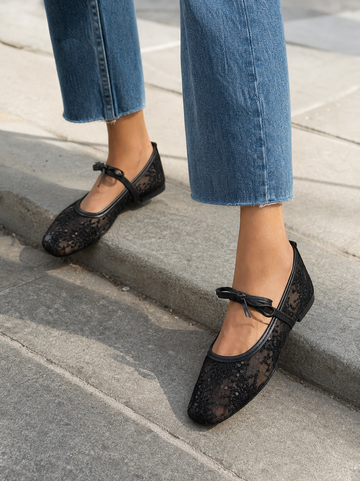 the elodie lace flats