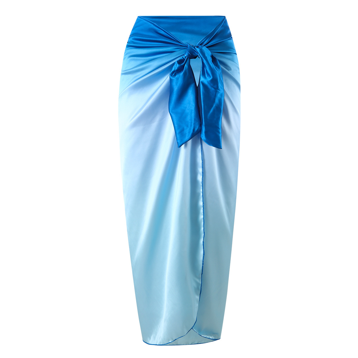 Isla satin skirt - nuit marine